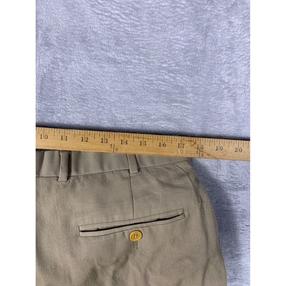 Brooks Brothers 346 Men's Pants Size 36 Tan Button-through Rear Pocket Wool - Picture 12 of 12